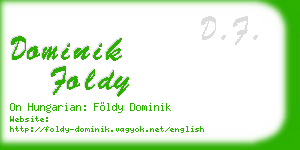 dominik foldy business card