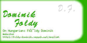 dominik foldy business card